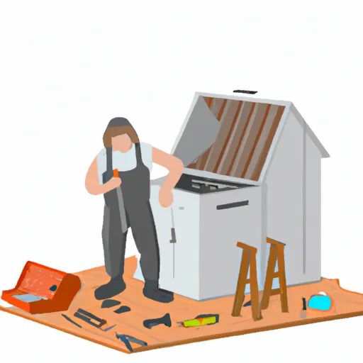 

An image of a person in a sauna, with a toolbox open and tools scattered around them, attempting to fix a malfunctioning sauna. The image conveys the idea of a person trying to troubleshoot and repair a sa